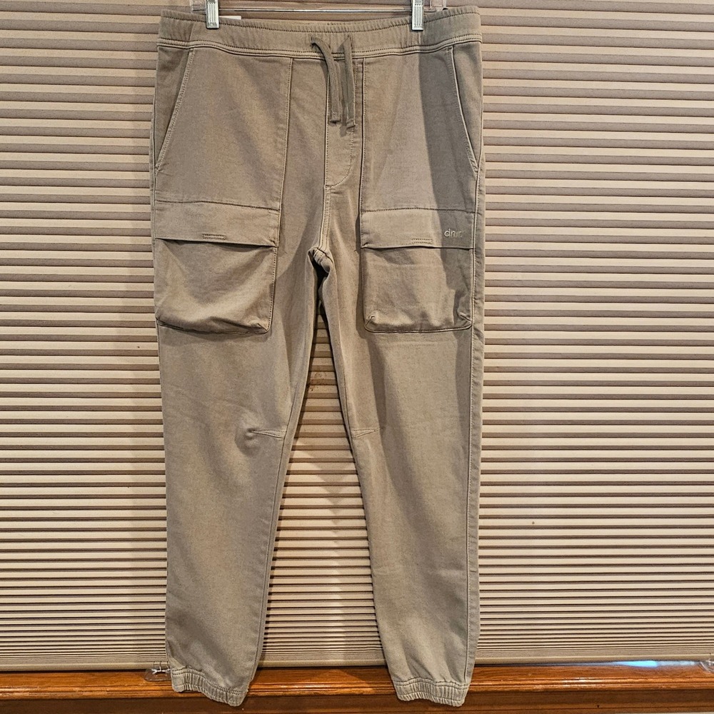 Zara DNWR Mens Cargo Joggers Beige Drawstring Pants L Pull On NWT